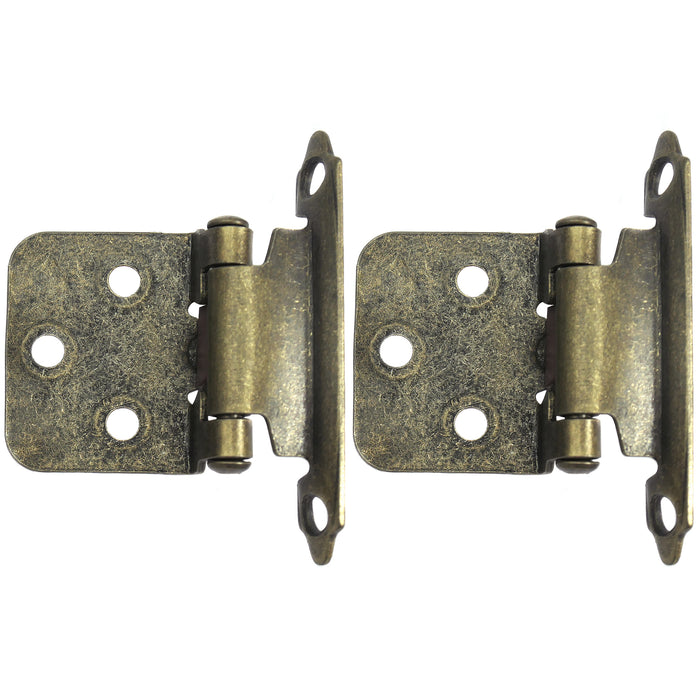 Laurey 28705 No Inset Self-Closing Hinge - Antique Brass