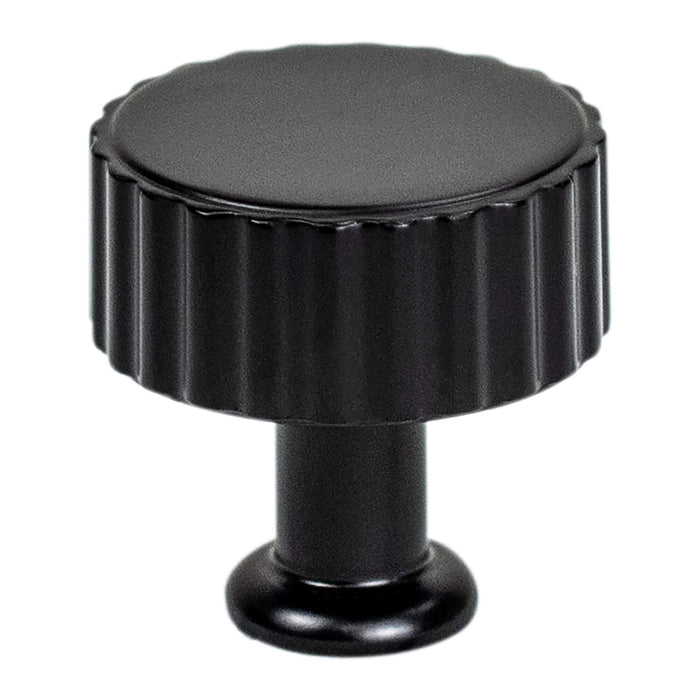Berenson 2883-1055-P Cannelee Matte Black Knob