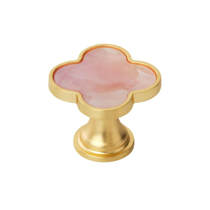 Amerock 2PK36970PNK Accents 1-1/4 inch (32mm) Length Gold/Pink Cabinet Knob