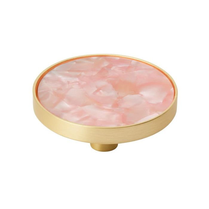 Amerock 2PK36972PNK Accents 2 inch (51mm) Diameter Gold/Pink Cabinet Knob
