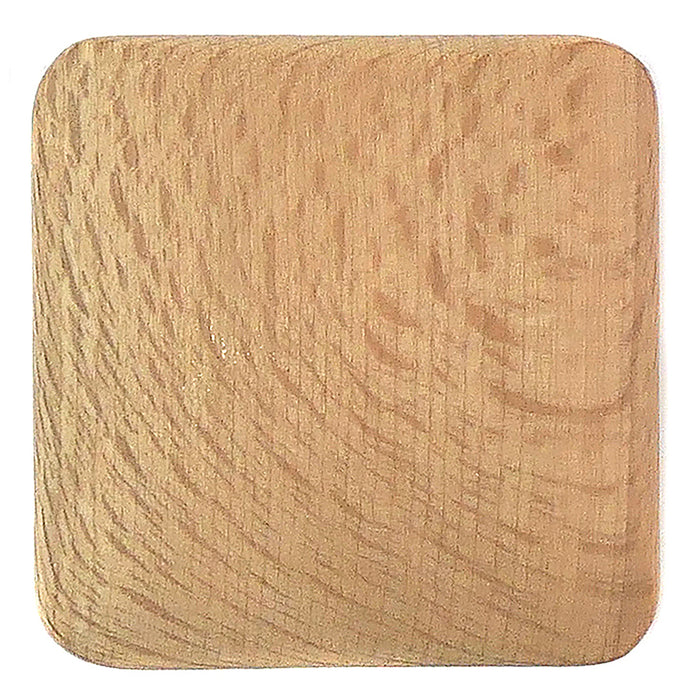 Laurey 32201 1 1/4" Au Natural Wood Square Knob
