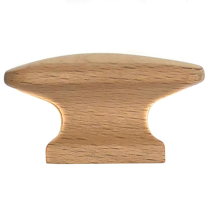 Laurey 32301 1 1/2" Au Natural Wood Square Knob