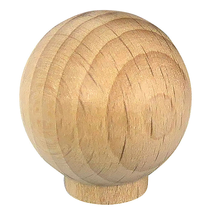 Laurey 33101 1 1/4" Au Natural Wood Round Knob