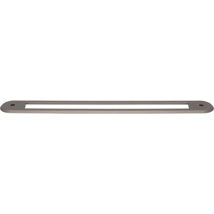 Top Knobs TK3358AG Brockwell 12" Center to Center Pull Backplate Ash Gray - KnobDepot