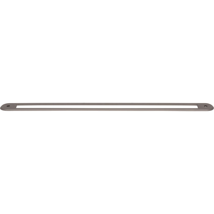 Top Knobs TK3357AG Brockwell 12" Center to Center Pull Backplate Ash Gray - KnobDepot