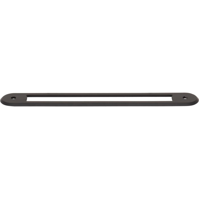 Top Knobs TK3354BLK Brockwell 6 5/16" Center to Center Pull Backplate Flat Black - KnobDepot