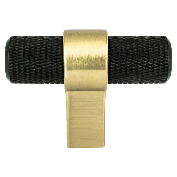 Berenson 5054-455MDB-P Radial Reign Matte Black Bar and Modern Brushed Gold Post Knob Matte Black and Modern Brushed Gold