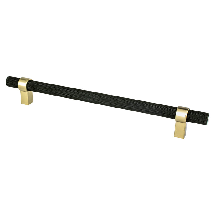 Berenson 5058-455MDB-P Radial Reign 224mm CC Matte Black Bar and Modern Brushed Gold Posts Pull Matte Black and Modern Brushed Gold