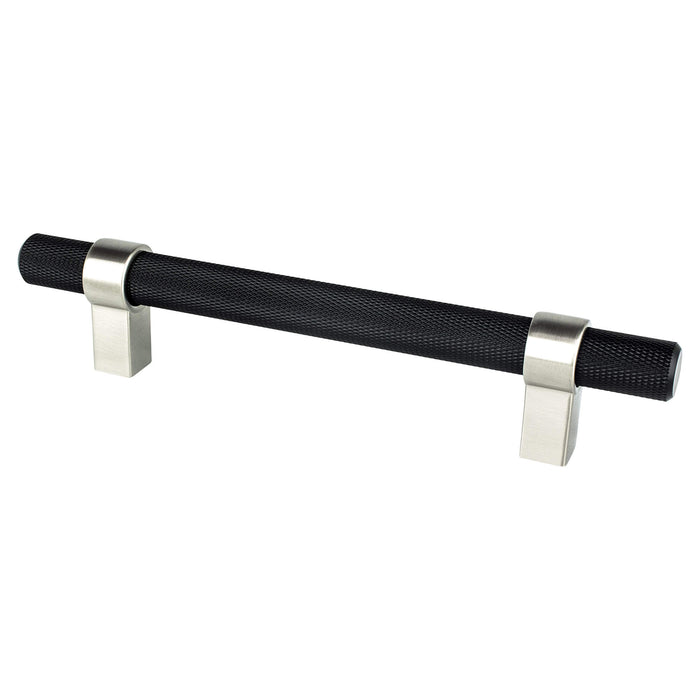 Berenson 5062-455BPN-P Radial Reign 128mm CC Matte Black Bar and Brushed Nickel Posts Pull Matte Black and Brushed Nickel
