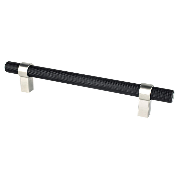 Berenson 5063-455BPN-P Radial Reign 160mm CC Matte Black Bar and Brushed Nickel Posts Pull Matte Black and Brushed Nickel