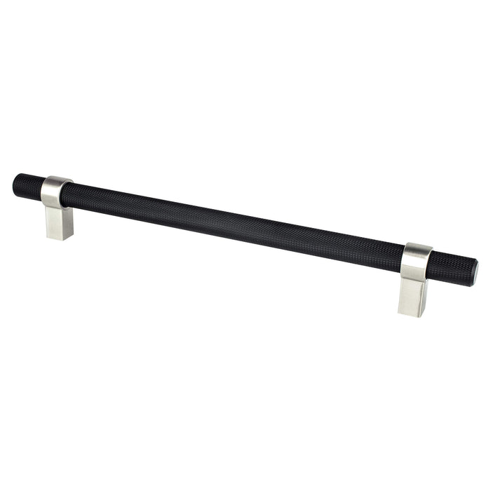 Berenson 5064-455BPN-P Radial Reign 224mm CC Matte Black Bar and Brushed Nickel Posts Pull Matte Black and Brushed Nickel