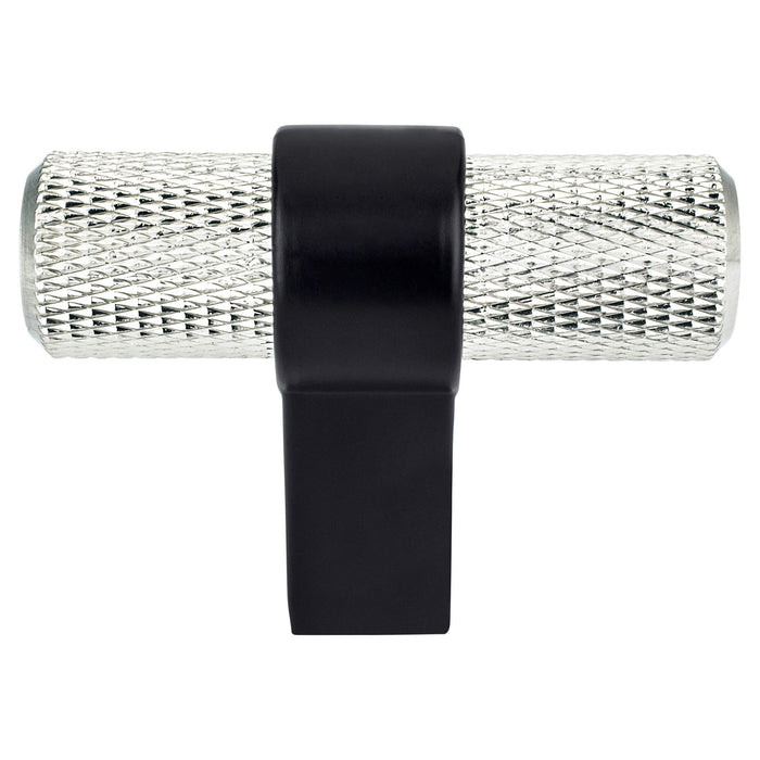 Berenson 5066-4BPN55-P Radial Reign Brushed Nickel Bar and Matte Black Post Knob Brushed Nickel and Matte Black