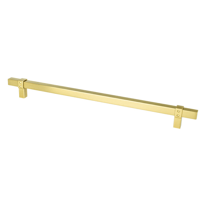 Berenson 5107-4MDB-P Rivet Rebel 12 inch CC Modern Brushed Gold Appliance Pull Modern Brushed Gold