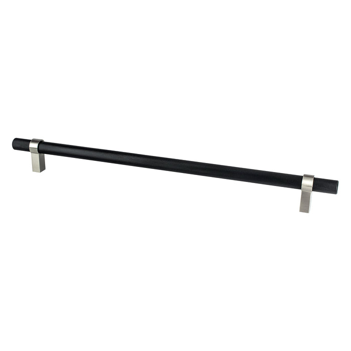 Berenson 5140-455BPN-P Radial Reign 18 inch CC Matte Black Bar and Brushed Nickel Posts Appliance Pull Matte Black and Brushed Nickel