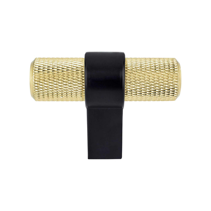 Berenson 5141-4MDB55-P Radial Reign Modern Brushed Gold Bar and Matte Black Post Knob Modern Brushed Gold and Matte Black