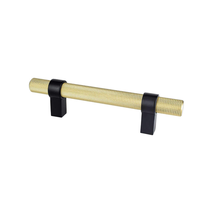 Berenson 5142-4MDB55-P Radial Reign 96mm CC Modern Brushed Gold Bar and Matte Black Posts Pull Modern Brushed Gold and Matte Black
