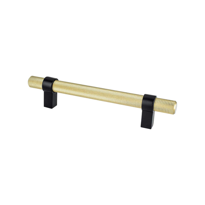 Berenson 5143-4MDB55-P Radial Reign 128mm CC Modern Brushed Gold Bar and Matte Black Posts Pull Modern Brushed Gold and Matte Black