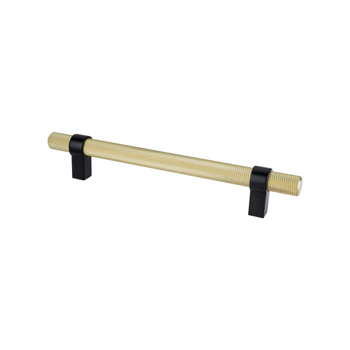 Berenson 5144-4MDB55-P Radial Reign 160mm CC Modern Brushed Gold Bar and Matte Black Posts Pull Modern Brushed Gold and Matte Black