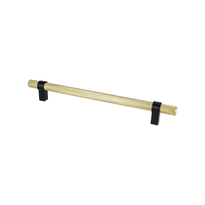 Berenson 5145-4MDB55-P Radial Reign 224mm CC Modern Brushed Gold Bar and Matte Black Posts Pull Modern Brushed Gold and Matte Black