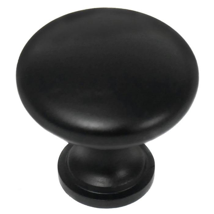 Laurey 54620 1 3/8" Hollow Steel Knob - Matte Black