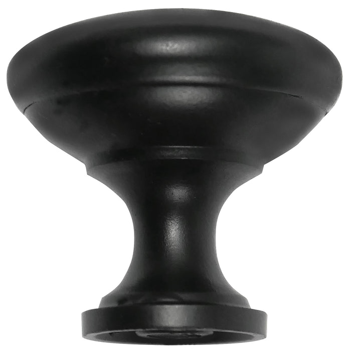 Laurey 54620 1 3/8" Hollow Steel Knob - Matte Black