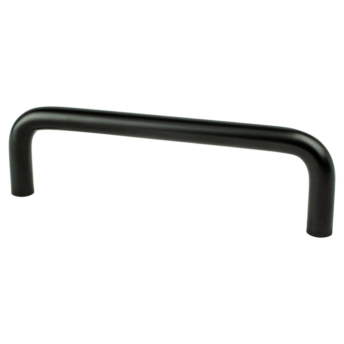 Berenson 6126-2055-P Advantage Wire Pulls 4 inch CC Matte Black Steel Pull - KnobDepot