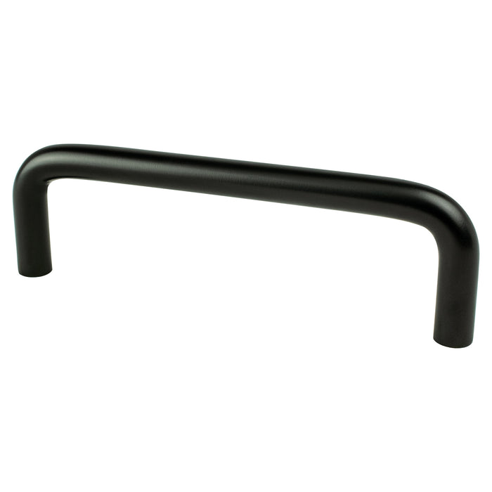 Berenson 6127-2055-P Advantage Wire Pulls 96mm CC Matte Black Steel Pull - KnobDepot