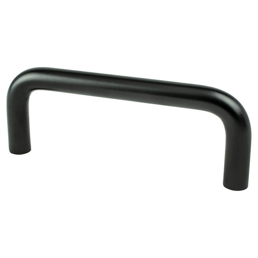 Berenson 6129-2055-P Advantage Wire Pulls 3 inch CC Matte Black Steel Pull - KnobDepot