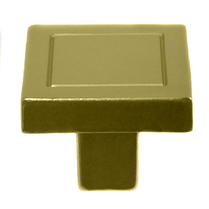 Laurey 72810 7/8" Square Knob - Cosmo - Satin Brass