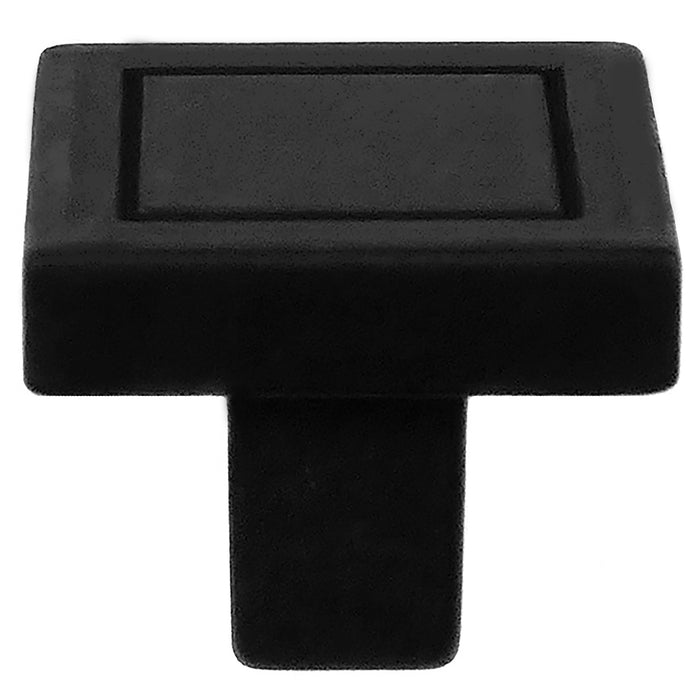 Laurey 72820 7/8" Square Knob - Cosmo - Matte Black