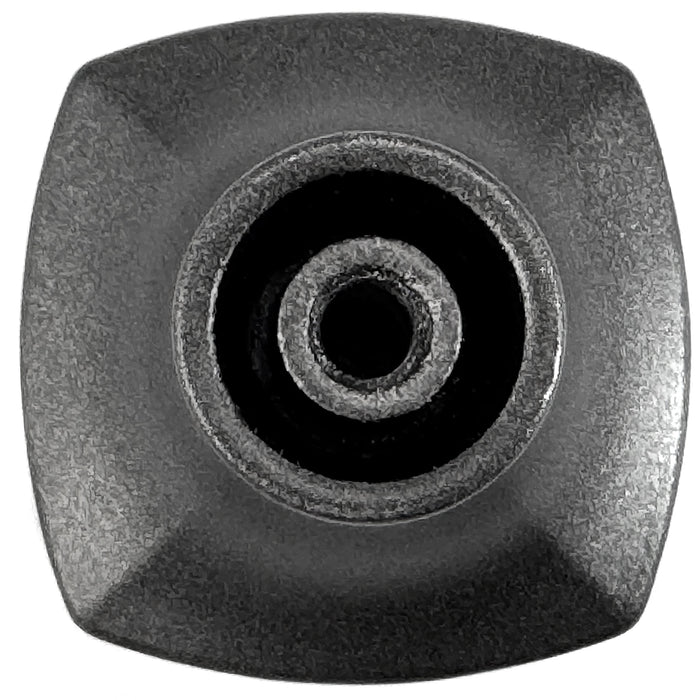 Laurey 74432 1 1/2" Square Knob - Aventura - Matte Grey
