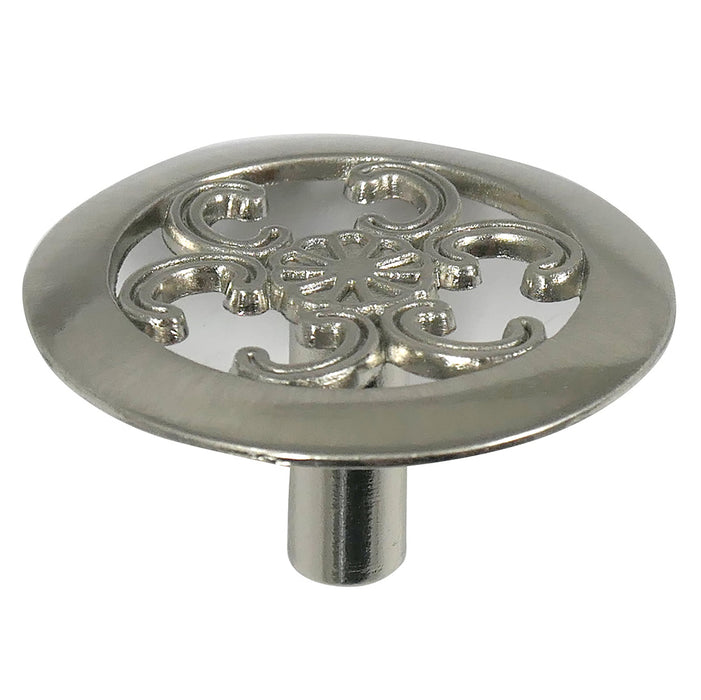 Paradise Bathworks 79039 1 1/2" Georgetown Filigree Knob - Satin Chrome