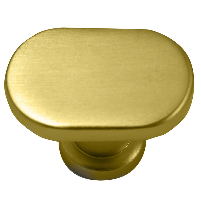 MNG Hardware 81204 Aspen Oval Knob - Matte Brushed Brass