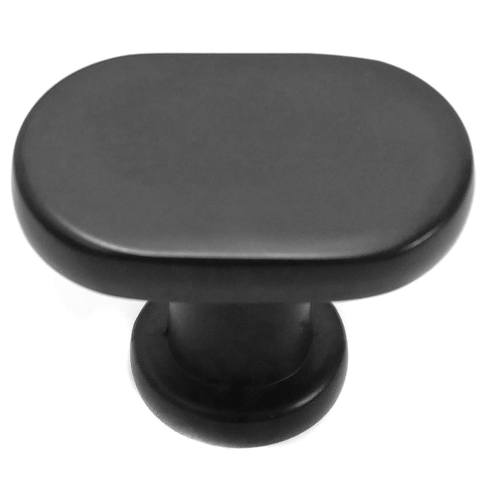 MNG Hardware 81220 Aspen Oval Knob - Matte Black