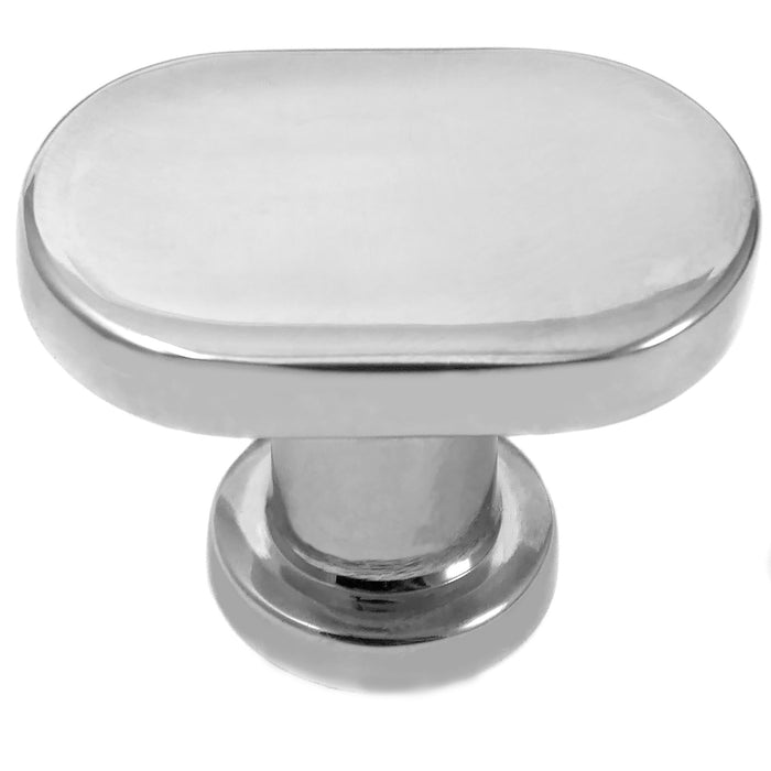 MNG Hardware 81226 Aspen Oval Knob - Polished Chrome