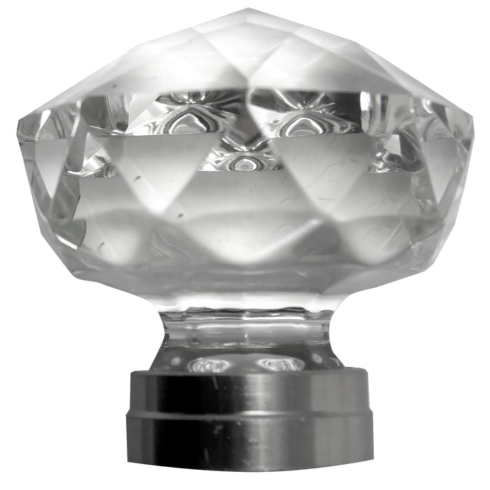 Paradise Bathworks 81959 1 3/4" Knob - Kristal - Satin Nickel