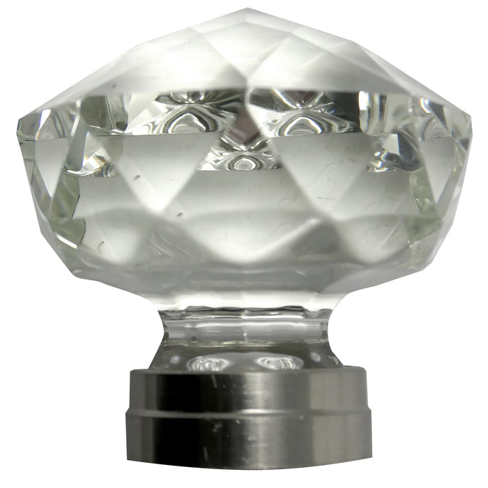 Paradise Bathworks 81959 1 3/4" Knob - Kristal - Satin Nickel