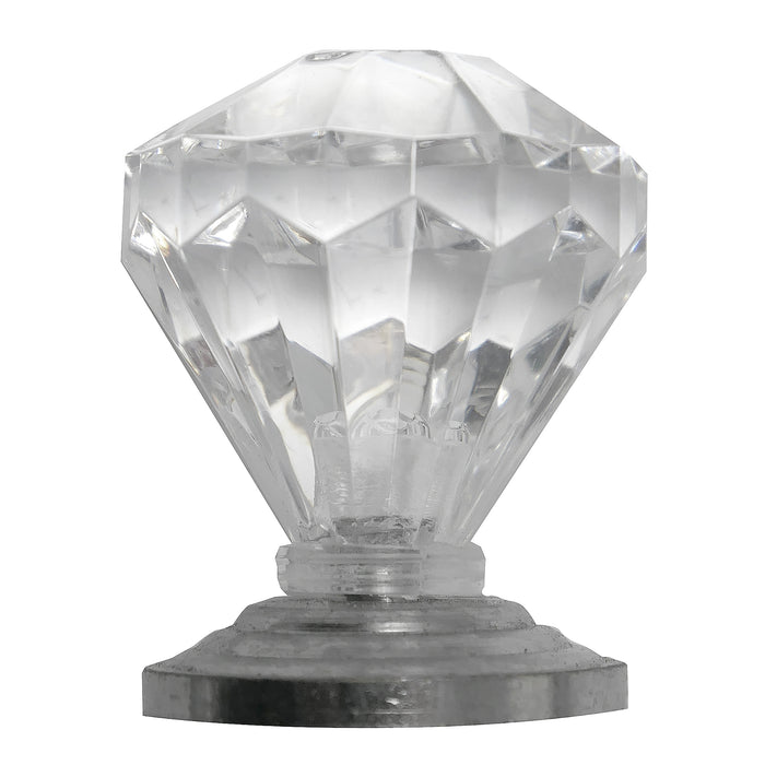 Paradise Bathworks 82026 1" Acrystal Knob - Acrylic w/ Polished Chrome Base