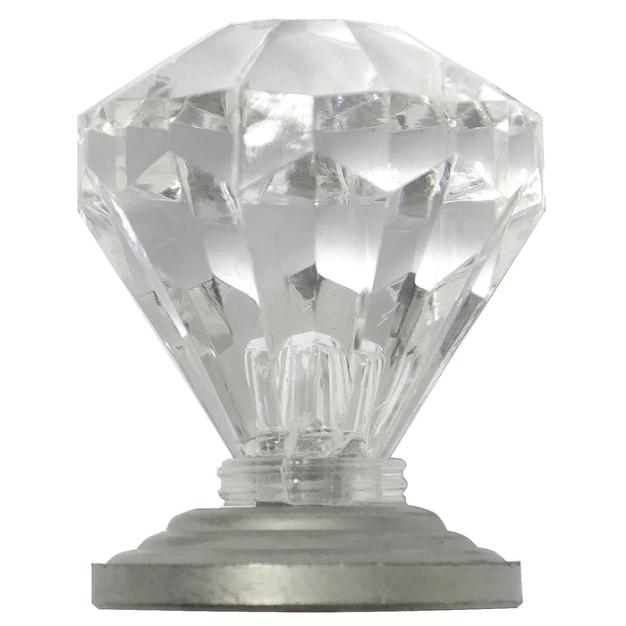 Paradise Bathworks 82059 1" Acrystal Knob - Acrylic Satin w/ Pewter Base