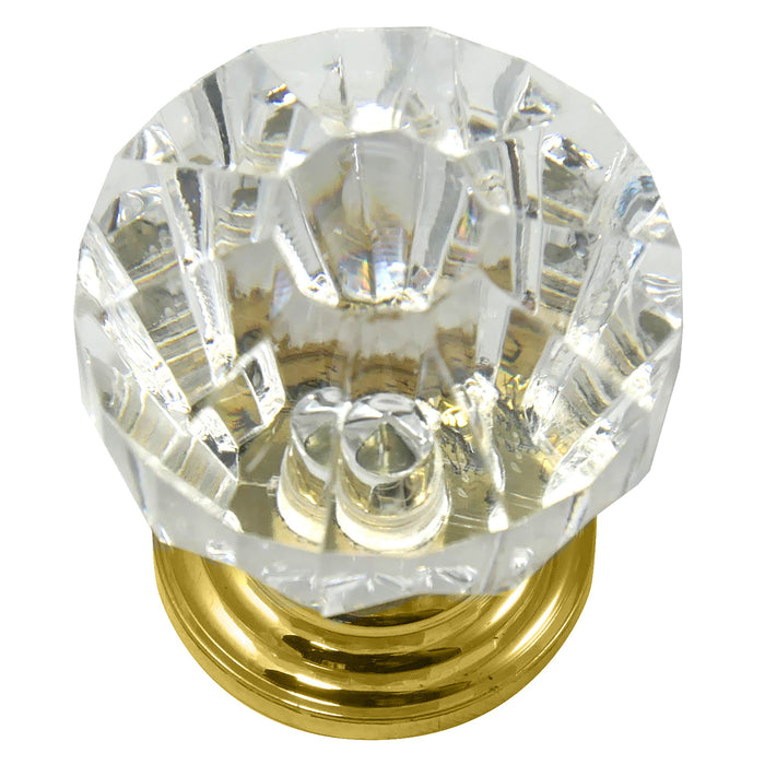 Paradise Bathworks 82104 1 1/4" Acrystal Knob - Acrylic w/ Brass Base
