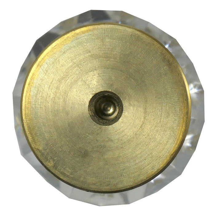 Paradise Bathworks 82104 1 1/4" Acrystal Knob - Acrylic w/ Brass Base