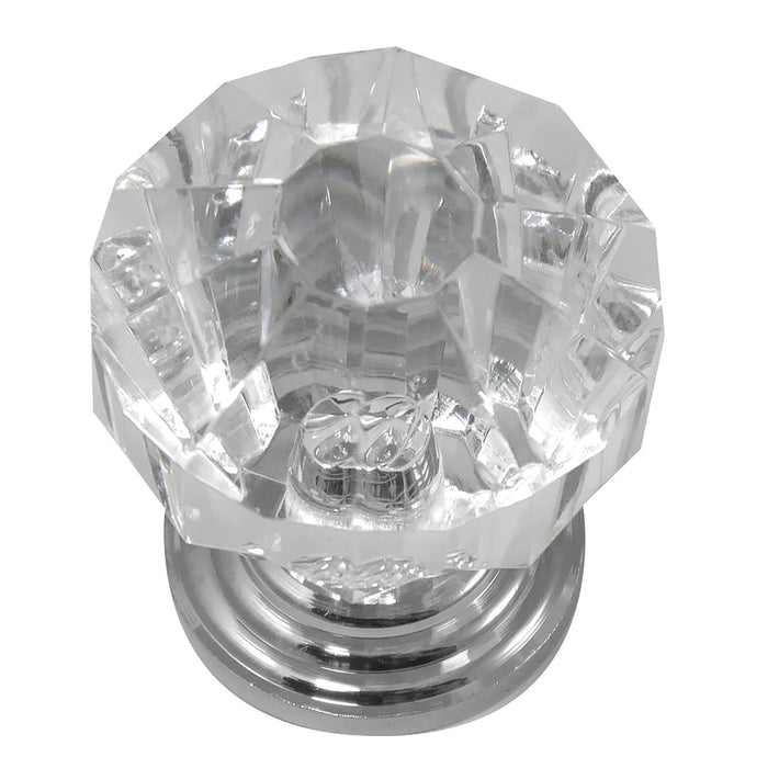Paradise Bathworks 82126 1 1/4" Acrystal Knob -w/ Polished Chrome Base
