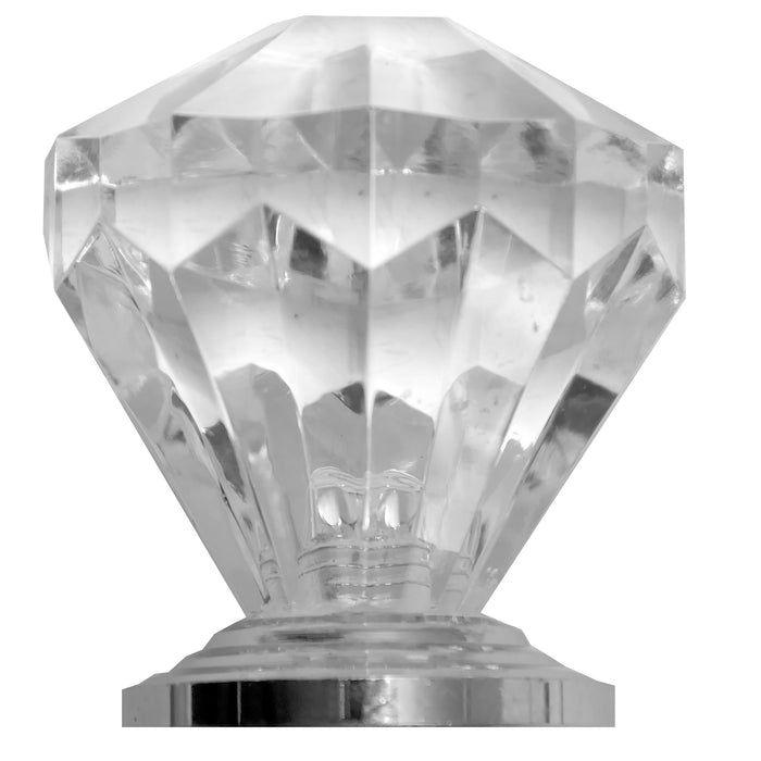 Paradise Bathworks 82126 1 1/4" Acrystal Knob -w/ Polished Chrome Base