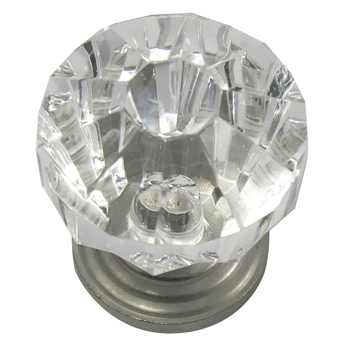 Paradise Bathworks 82159 1 1/4" Acrystal Knob -w/ Satin Pewter Base
