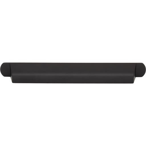 Top Knobs TK3364BLK Cressing 7 9/16" Center to Center Cup/Bin Pull Flat Black - KnobDepot