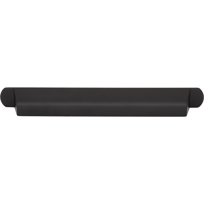 Top Knobs TK3364BLK Cressing 7 9/16" Center to Center Cup/Bin Pull Flat Black - KnobDepot