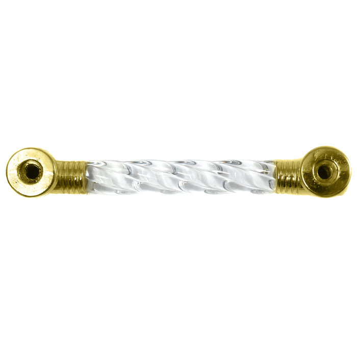 Paradise Bathworks 82904 3" Acrystal Pull - Acrylic w/ Brass Legs