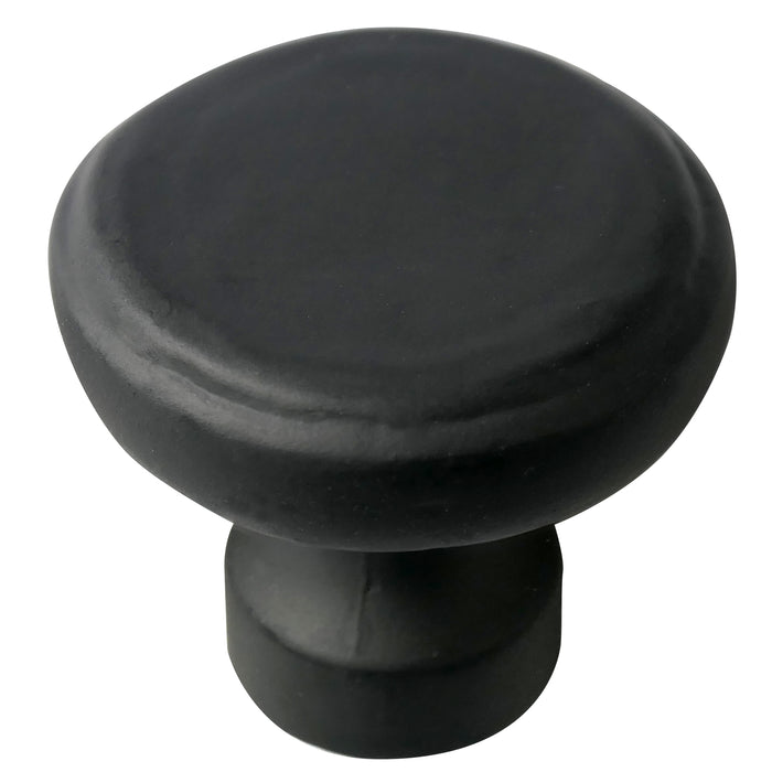 MNG Hardware 84320 Large Button Knob - Riverstone - Matte Black