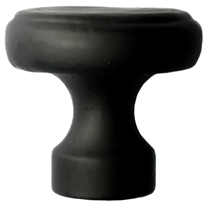 MNG Hardware 84320 Large Button Knob - Riverstone - Matte Black