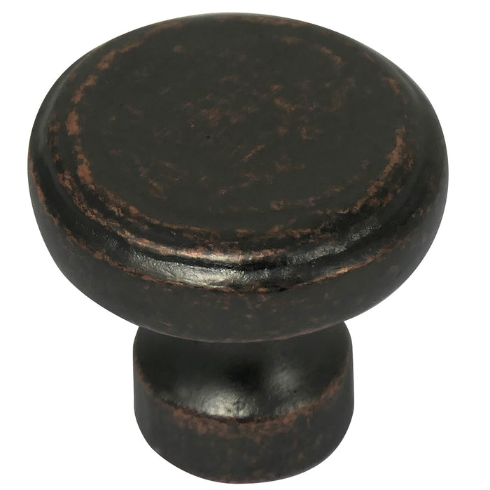 Paradise Bathworks 84365 Large Button Knob - Riverstone - Dark Antique Copper